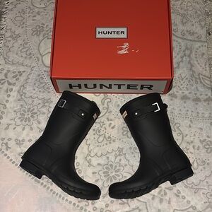 NEW Hunter Original Short Boot Rubber Rain Black Size 9